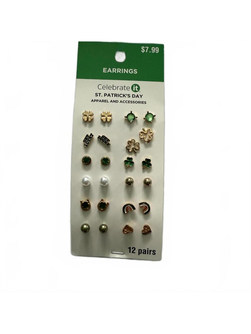 Celebrate It St. Patrick's Day Earring Set - 12 Pairs